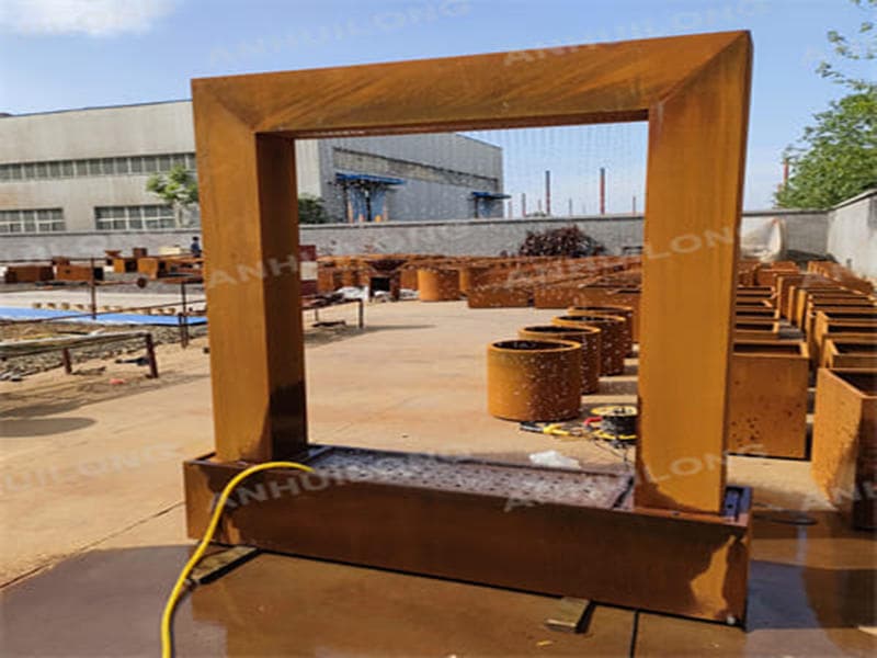 Corten Water Feature Landscape architecture company New York